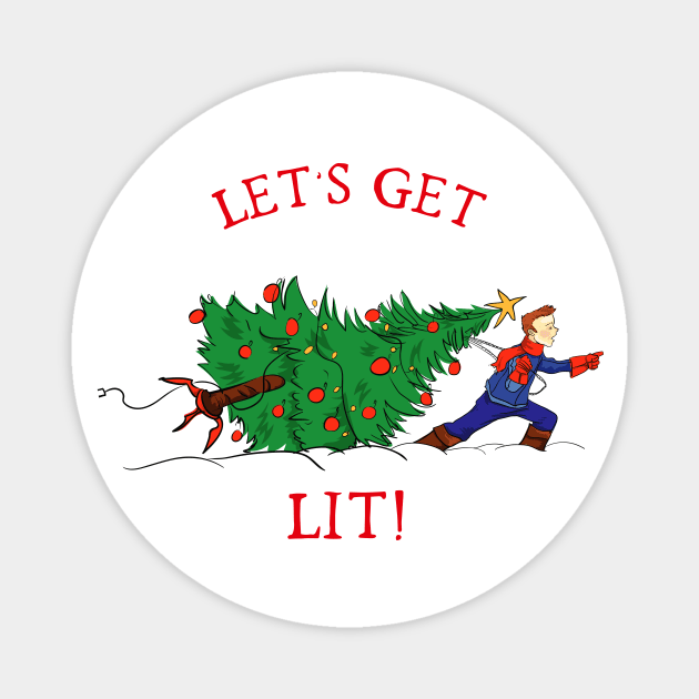 Let’s get Lit Christmas! Magnet by SWON Design